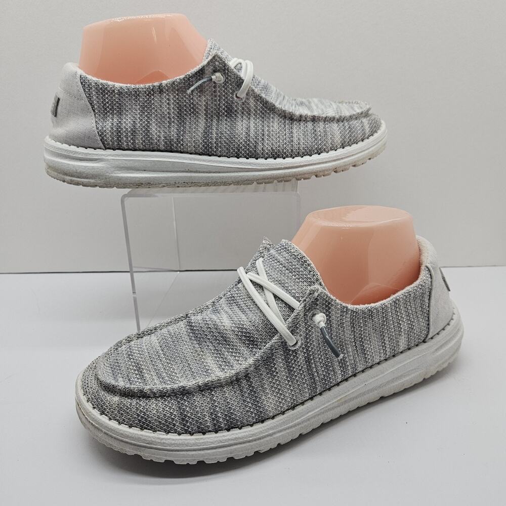 Hey Dude Wendy Sox Glacier Grey Women’s Size 8 Slip-On Shoes